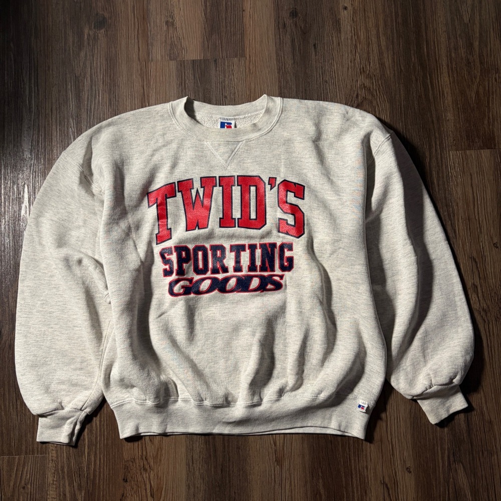 Russell Athletic Twids Sporting Goods Sweatshirt Mens XL Heather‎ Gray Made USA